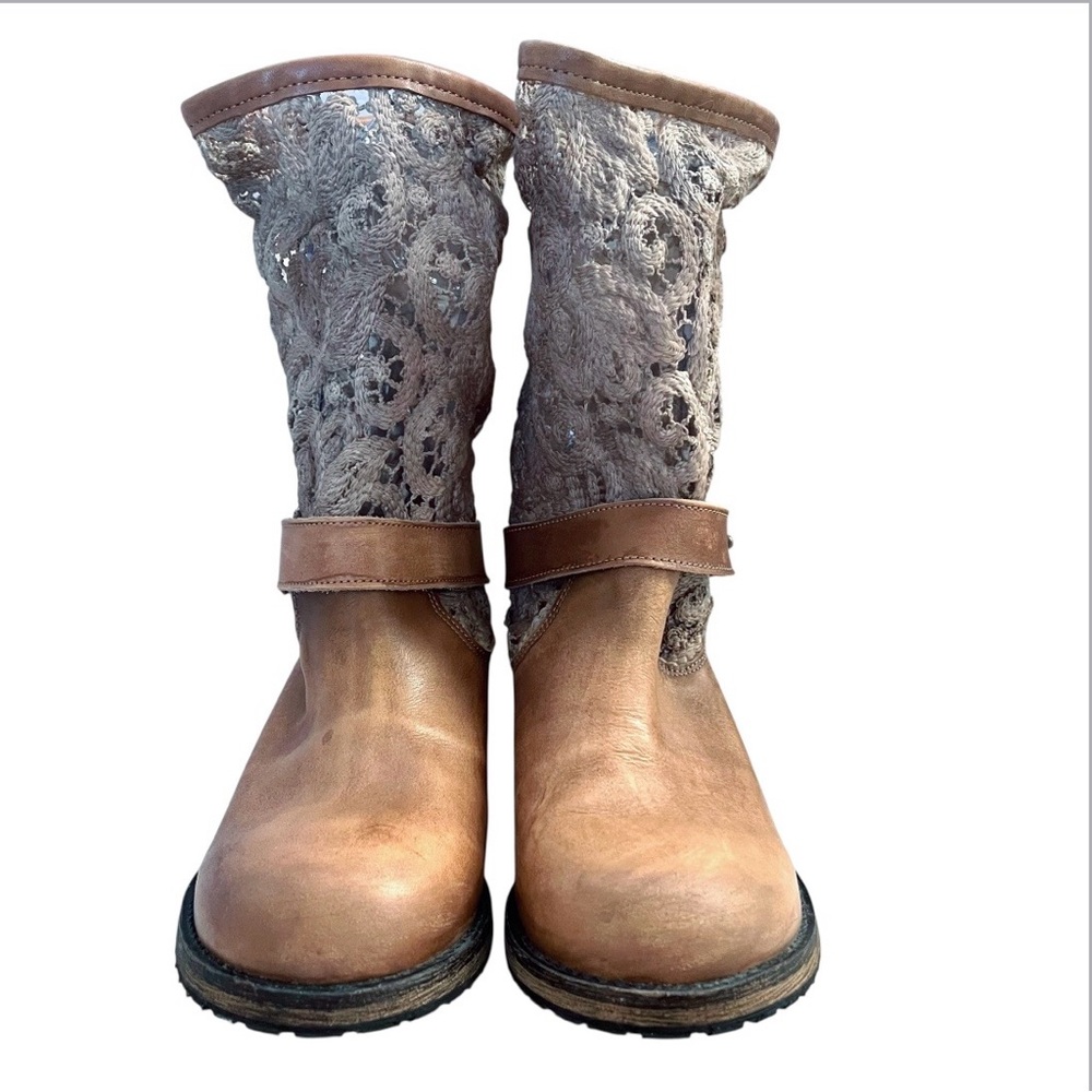 Free People Beau Crochet Lace Distressed Boots - Picture 7 of 15